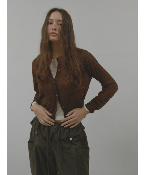 ASURA(アスラ)の「MOHAIR WOOL CARDIGAN (BROWN)(カーディガン/ボレロ・レディース・その他・OS)」の4枚目の写真