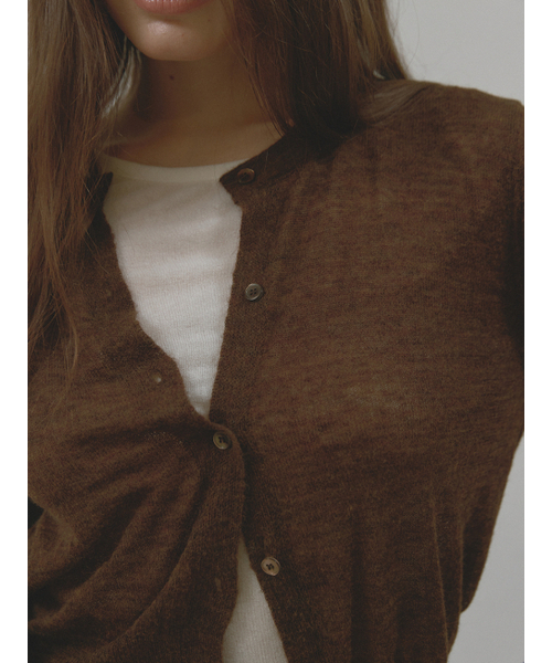 ASURA(アスラ)の「MOHAIR WOOL CARDIGAN (BROWN)(カーディガン/ボレロ・レディース・その他・OS)」の7枚目の写真