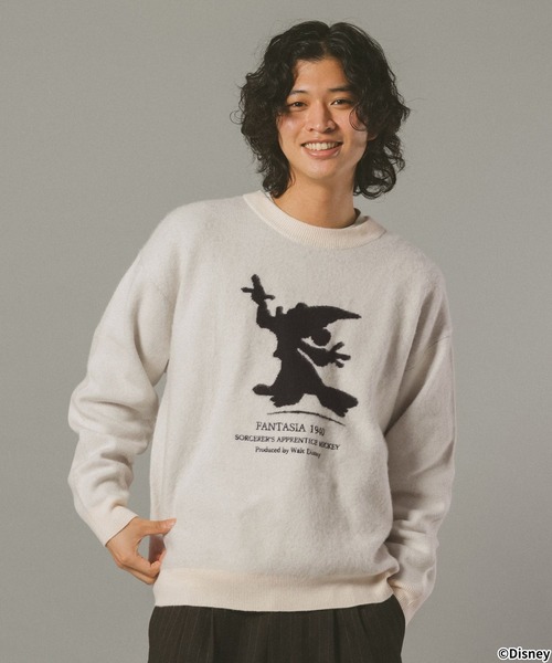 Disney(ディズニー)の「【FANTASIA/ファンタジア】モチーフシルエットニット(ニット/セーター・メンズ・オフホワイト/ブラック/ワインレッド・LARGE/MEDIUM)」の2枚目の写真