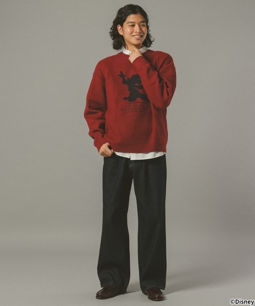 Disney(ディズニー)の「【FANTASIA/ファンタジア】モチーフシルエットニット(ニット/セーター・メンズ・オフホワイト/ブラック/ワインレッド・LARGE/MEDIUM)」の6枚目の写真