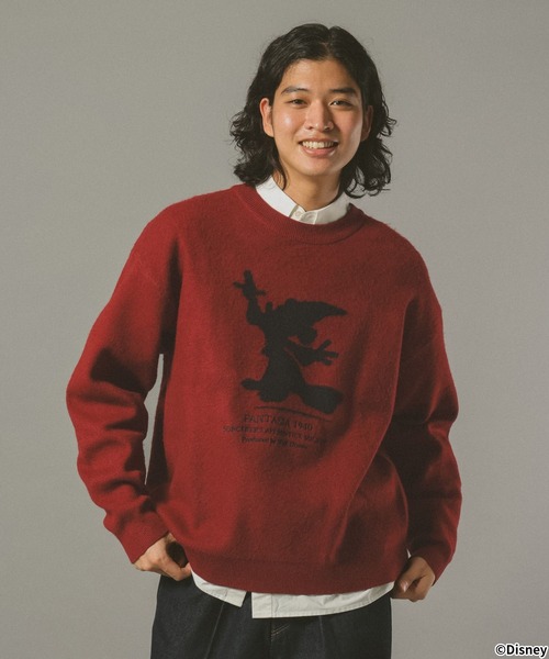 Disney(ディズニー)の「【FANTASIA/ファンタジア】モチーフシルエットニット(ニット/セーター・メンズ・オフホワイト/ブラック/ワインレッド・LARGE/MEDIUM)」の8枚目の写真