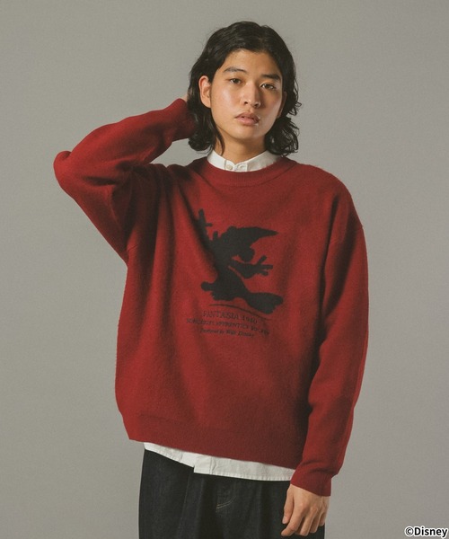 Disney(ディズニー)の「【FANTASIA/ファンタジア】モチーフシルエットニット(ニット/セーター・メンズ・オフホワイト/ブラック/ワインレッド・LARGE/MEDIUM)」の4枚目の写真