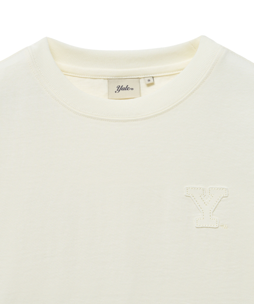 YALE(イェール)の「ウィメンズクロップアプリケ半袖Tシャツ_アイボリー(Tシャツ/カットソー・レディース・その他・SMALL/MEDIUM)」の4枚目の写真