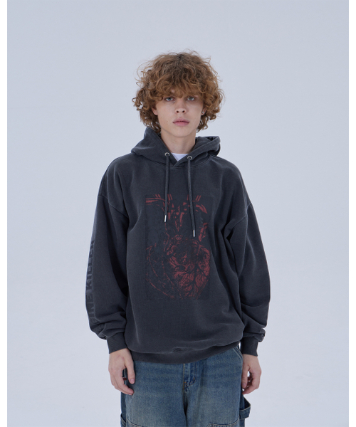 DYSFUNCT(ディスファンクト)の「RAGE GARAGE PIGMENT HOODIE (CHARCOAL)(パーカー・メンズ・その他・MEDIUM/LARGE/X-LARGE)」の4枚目の写真