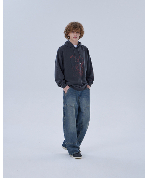 DYSFUNCT(ディスファンクト)の「RAGE GARAGE PIGMENT HOODIE (CHARCOAL)(パーカー・メンズ・その他・MEDIUM/LARGE/X-LARGE)」の7枚目の写真
