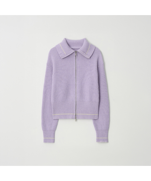 RMRN(アルエームアルエヌ)の「2-WAY WOOL ZIP-UP KNIT(ニット/セーター・レディース・ダークグレー/ネイビー/ライトグレー/バイオレット・FREE)」の4枚目の写真