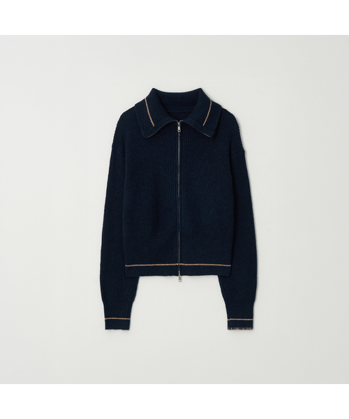 RMRN(アルエームアルエヌ)の「2-WAY WOOL ZIP-UP KNIT(ニット/セーター・レディース・ダークグレー/ネイビー/ライトグレー/バイオレット・FREE)」の3枚目の写真