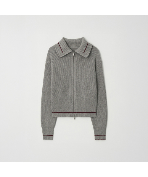 RMRN(アルエームアルエヌ)の「2-WAY WOOL ZIP-UP KNIT(ニット/セーター・レディース・ダークグレー/ネイビー/ライトグレー/バイオレット・FREE)」の2枚目の写真