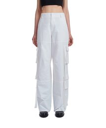 Strap Cargo Pants_White