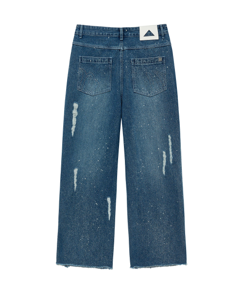 UNGIMMICK(アンジミック)の「BLEACH WASH DENIM PANTS (BLUE)(デニムパンツ・メンズ・その他・LARGE/MEDIUM/SMALL)」の2枚目の写真