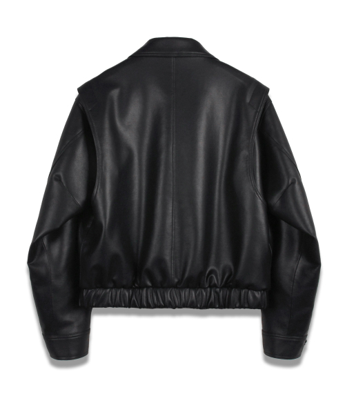 DOFFSEPT(ドフセプト)の「FAUX Leather Crop Bomber in Black(ライダースジャケット・レディース・その他・FREE)」の3枚目の写真