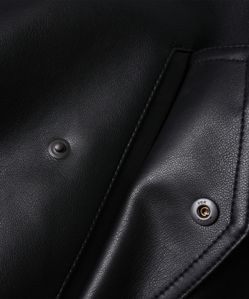 DOFFSEPT(ドフセプト)の「FAUX Leather Crop Bomber in Black(ライダースジャケット・レディース・その他・FREE)」の7枚目の写真