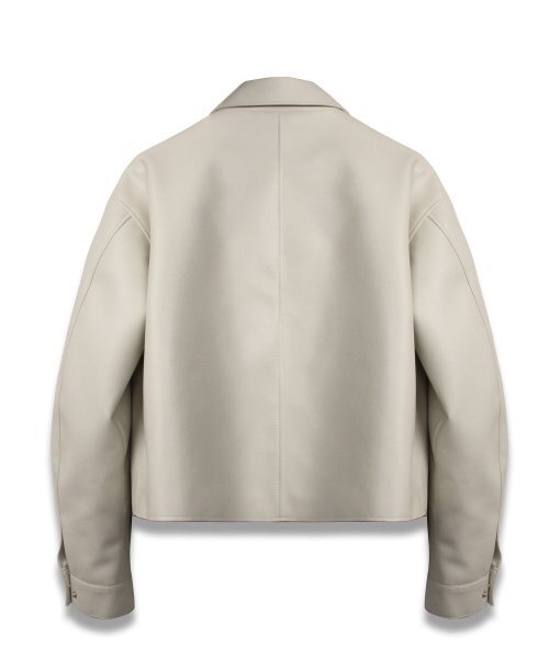 DOFFSEPT(ドフセプト)の「Vegan Leather Crop Single in Ivory(ライダースジャケット・レディース・その他・FREE)」の3枚目の写真