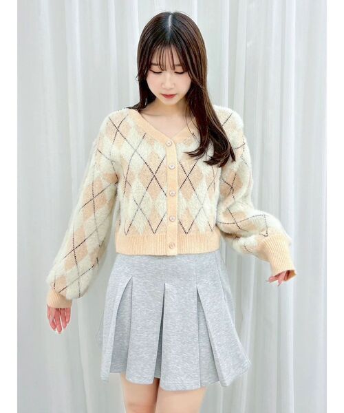 dazzlin（ダズリン）の「アーガイルオーバーニットトップス（カーディガン/ボレロ・レディース・ピンク/オレンジ/ブルー・FREE）」の15枚目の写真