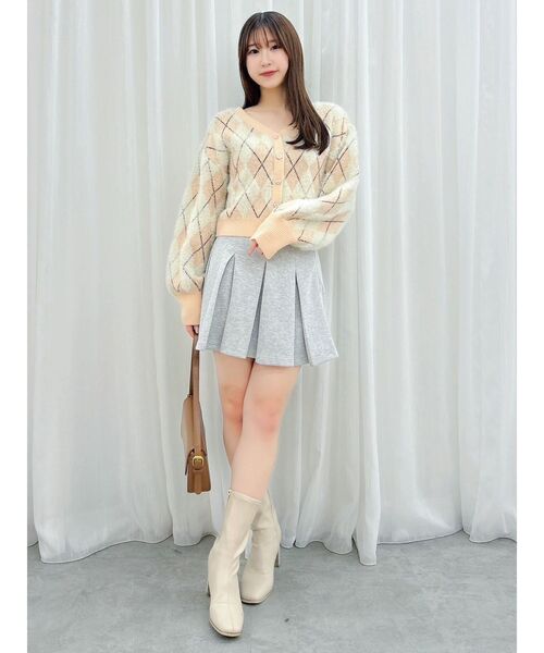 dazzlin（ダズリン）の「アーガイルオーバーニットトップス（カーディガン/ボレロ・レディース・ピンク/オレンジ/ブルー・FREE）」の18枚目の写真