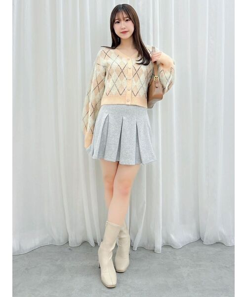 dazzlin（ダズリン）の「アーガイルオーバーニットトップス（カーディガン/ボレロ・レディース・ピンク/オレンジ/ブルー・FREE）」の19枚目の写真