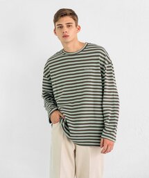 PANDORAFIT（パンドラフィット）の「Men Stripe T-Shirt Mint（Tシャツ/カットソー）」