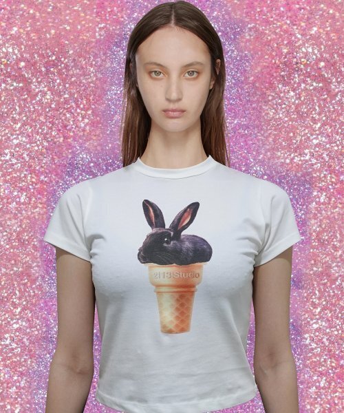 2113 STUDIO(イイルイルサムスタジオ)の「エアロクロップTシャツ11(Tシャツ/カットソー・レディース・その他・FREE)」の1枚目の写真