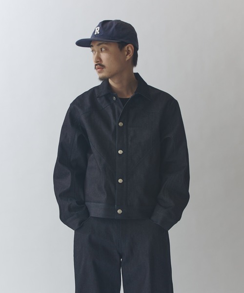 Lui's（ルイス）の「リジットボクシーデニムジャケット（デニムジャケット・メンズ・インディゴブルー/ブラック・S/M）」の2枚目の写真