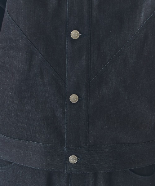 Lui's（ルイス）の「リジットボクシーデニムジャケット（デニムジャケット・メンズ・インディゴブルー/ブラック・S/M）」の15枚目の写真