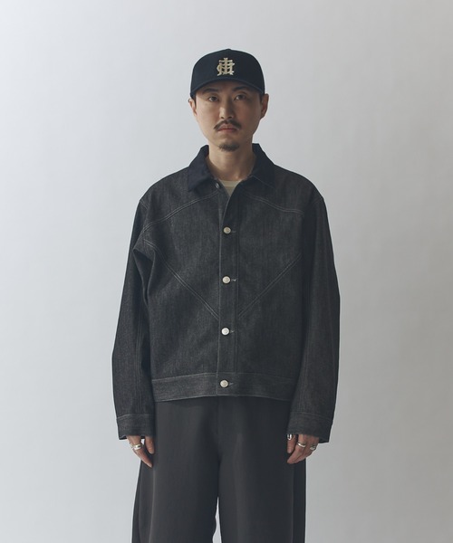 Lui's（ルイス）の「リジットボクシーデニムジャケット（デニムジャケット・メンズ・インディゴブルー/ブラック・S/M）」の3枚目の写真