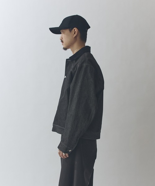 Lui's（ルイス）の「リジットボクシーデニムジャケット（デニムジャケット・メンズ・インディゴブルー/ブラック・S/M）」の4枚目の写真