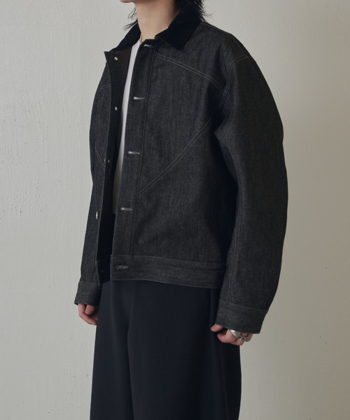 Lui's（ルイス）の「リジットボクシーデニムジャケット（デニムジャケット・メンズ・インディゴブルー/ブラック・S/M）」の13枚目の写真