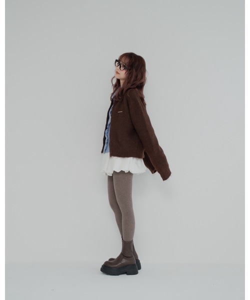 jumelle（ジュメロ）の「ジップニットカーディガン（カーディガン/ボレロ・レディース・ブラウン・FREE）」の10枚目の写真