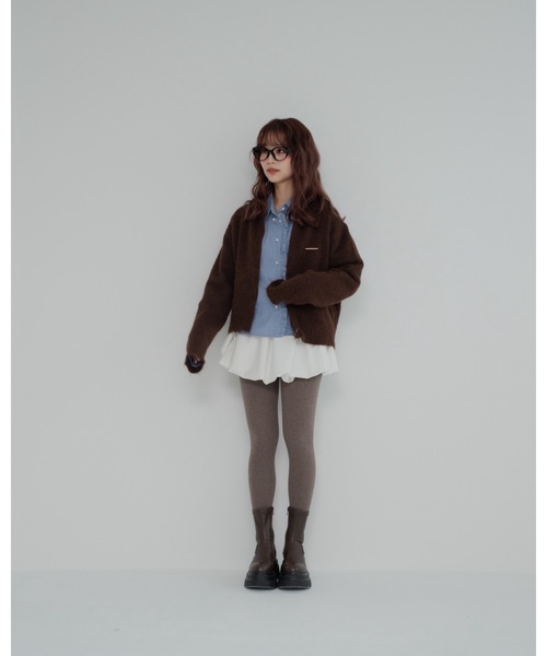 jumelle（ジュメロ）の「ジップニットカーディガン（カーディガン/ボレロ・レディース・ブラウン・FREE）」の13枚目の写真