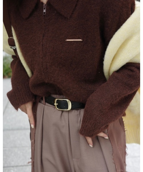 jumelle（ジュメロ）の「ジップニットカーディガン（カーディガン/ボレロ・レディース・ブラウン・FREE）」の17枚目の写真