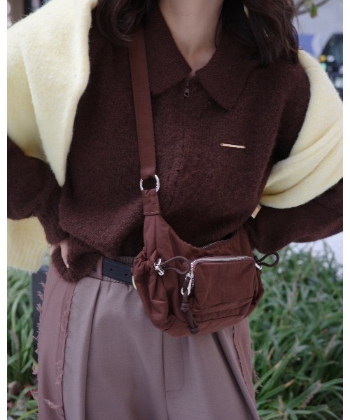 jumelle（ジュメロ）の「ジップニットカーディガン（カーディガン/ボレロ・レディース・ブラウン・FREE）」の18枚目の写真