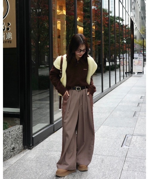 jumelle（ジュメロ）の「ジップニットカーディガン（カーディガン/ボレロ・レディース・ブラウン・FREE）」の19枚目の写真