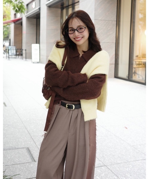 jumelle（ジュメロ）の「ジップニットカーディガン（カーディガン/ボレロ・レディース・ブラウン・FREE）」の20枚目の写真