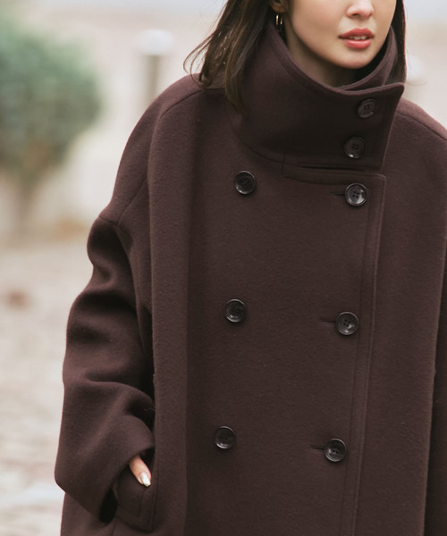 セール】《追加・WEB限定カラー》スタンドカラーオーバーコート