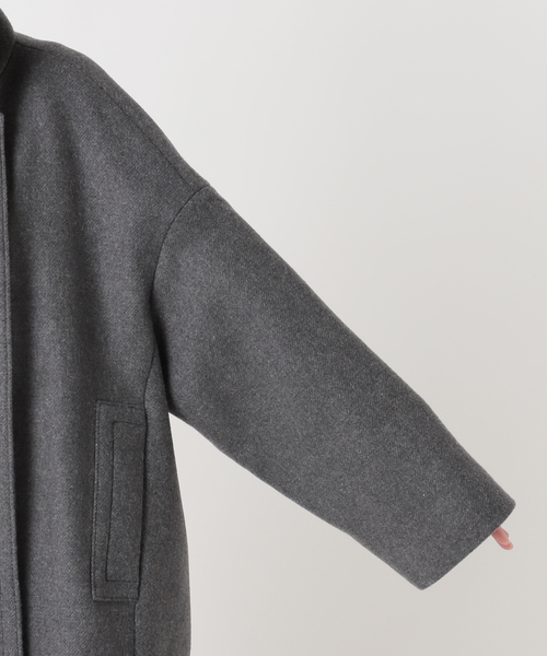 Noble(ノーブル)の「《追加・WEB限定カラー》スタンドカラーオーバーコート(その他アウター・レディース・チャコールグレー/ブラウン/ベージュ系その他・FREE)」の17枚目の写真