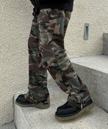 CLACO（クラコ）の「Side zipper wide cotton pants (camo)（その他パンツ）」