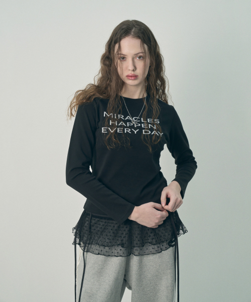MIHEV(ミヘブ)の「スローガンロングスリーブブラック(Tシャツ/カットソー・レディース・その他・MEDIUM/LARGE)」の5枚目の写真