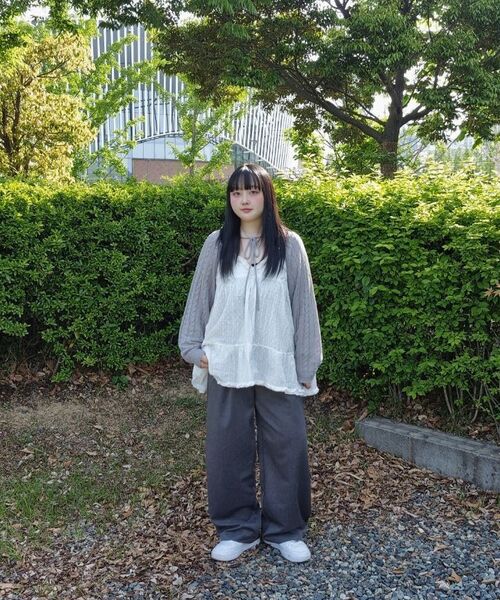 THAT'S IT（ザッツイット）の「ワンタックワイドフィットスラックス_チャコール（スラックス・レディース・チャコール・MEDIUM/LARGE/X-LARGE）」の14枚目の写真