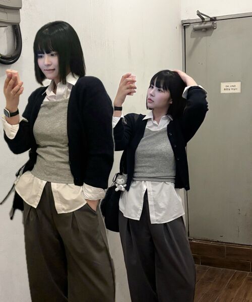 THAT'S IT（ザッツイット）の「ワンタックワイドフィットスラックス_チャコール（スラックス・レディース・チャコール・MEDIUM/LARGE/X-LARGE）」の10枚目の写真