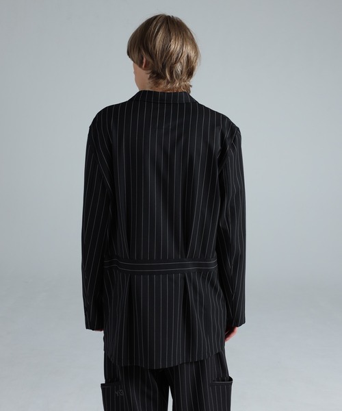 Y-3(ワイスリー)の「Y-3 PINSTRIPE REFINED WOOL CHORE COAT(テーラードジャケット・メンズ・ブラック・X-SMALL/SMALL/MEDIUM/LARGE)」の3枚目の写真