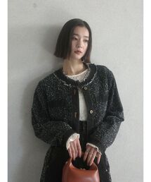 LAGUNAMOON | ツイードライクノーカラーデニムジャケット(デニムジャケット)