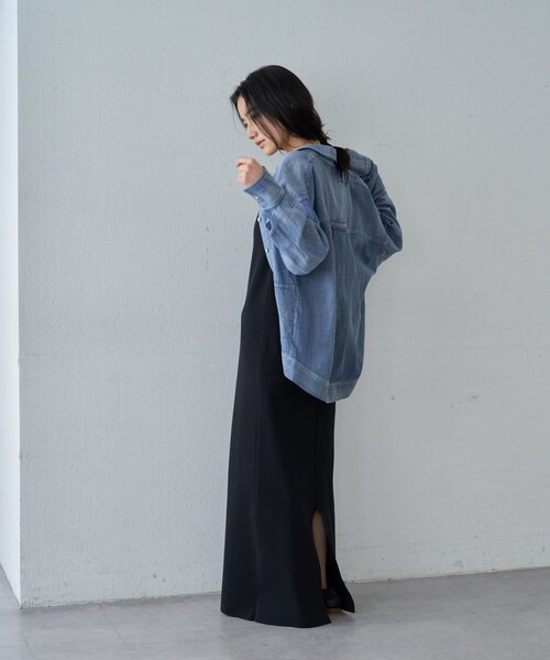 SHENERY（シーナリー）の「総針ニットキャミワンピース（ワンピース・レディース・ブラック/ベージュ・36/38）」の12枚目の写真