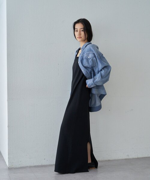 SHENERY（シーナリー）の「総針ニットキャミワンピース（ワンピース・レディース・ブラック/ベージュ・36/38）」の13枚目の写真