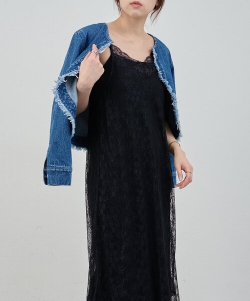 SHENERY（シーナリー）の「総針ニットキャミワンピース（ワンピース・レディース・ブラック/ベージュ・36/38）」の14枚目の写真