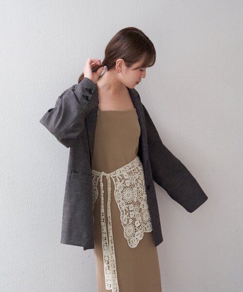 SHENERY（シーナリー）の「総針ニットキャミワンピース（ワンピース・レディース・ブラック/ベージュ・36/38）」の7枚目の写真