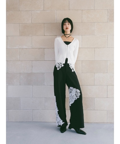 sahara（サハラ）の「Lace Hem Zip Cardigan（カーディガン/ボレロ