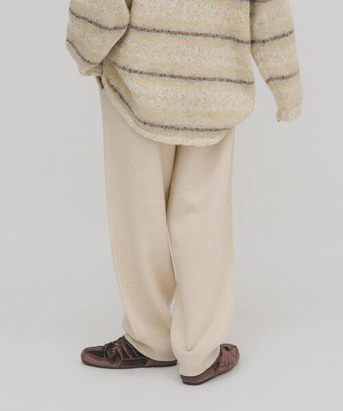 KBF（ケイビーエフ）の「イージーニットパンツ（その他パンツ・レディース・チャコールグレー/ベージュ・ONE）」の2枚目の写真