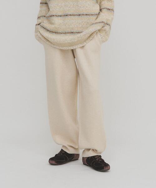 KBF（ケイビーエフ）の「イージーニットパンツ（その他パンツ・レディース・チャコールグレー/ベージュ・ONE）」の11枚目の写真