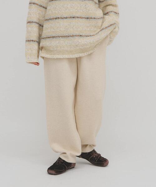 KBF（ケイビーエフ）の「イージーニットパンツ（その他パンツ・レディース・チャコールグレー/ベージュ・ONE）」の12枚目の写真