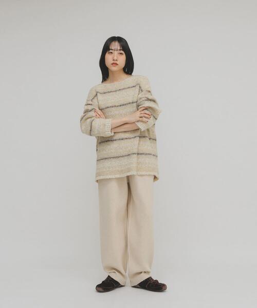 KBF（ケイビーエフ）の「イージーニットパンツ（その他パンツ・レディース・チャコールグレー/ベージュ・ONE）」の14枚目の写真